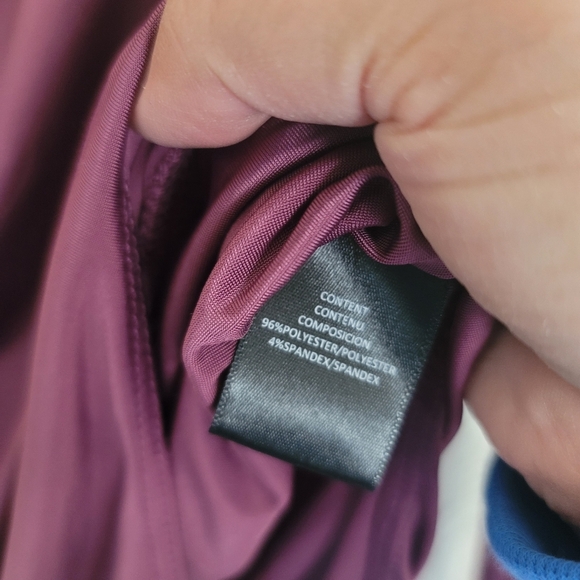 Leyden, Longsleeve Cowlneck Bodysuit, Wine, Size Medium - Picture 2 of 7